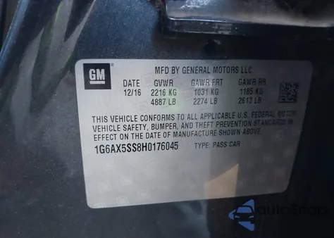 2017 Cadillac Cts Luxury z USA, uszkodzony, nr VIN 1G6AX5SS8H0176045